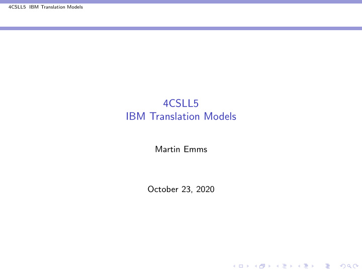 4csll5 ibm translation models