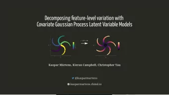 Motivation: disease progression modelling  Covariate-GPLVM  Motivation: disease progression