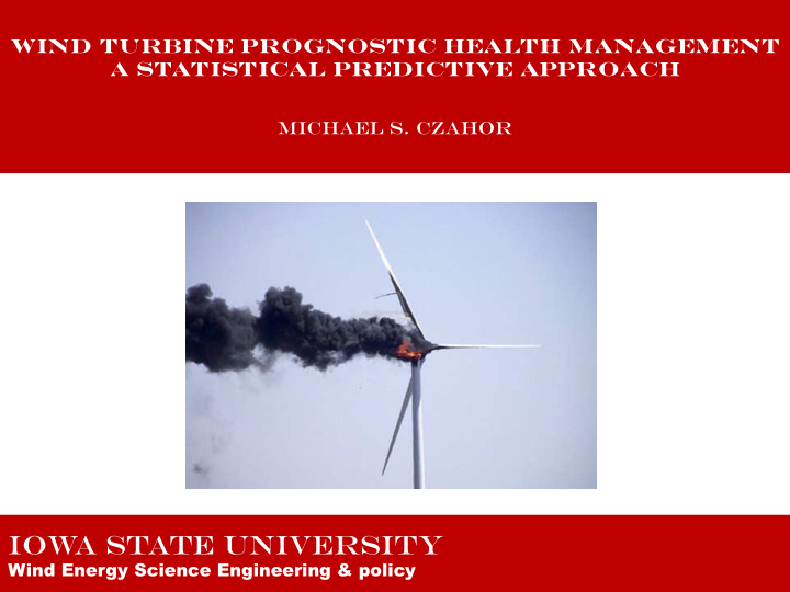 michael s czahor iow a state university wind energy