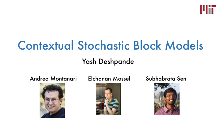 contextual stochastic block models