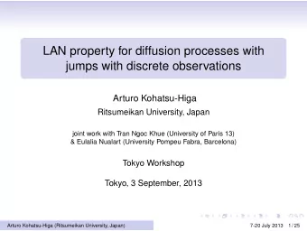 LAN property for diffusion processes with  jumps with discrete observations  Arturo Kohatsu-Higa