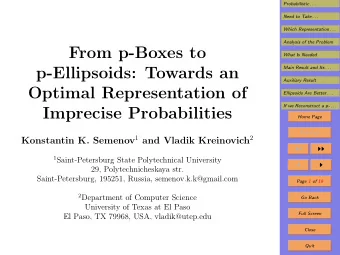 From p-Boxes to  What Is Needed  p-Ellipsoids: Towards an  Main Result and Its . . .  Auxiliary