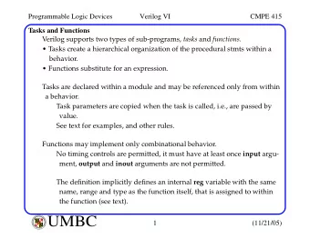 UMBC  A  B  M  A  L  T  F  O  U  M  B  C  I  M  Y  O  R  T  1  (11/21/05)  I  E  S  R  C  E  O  V