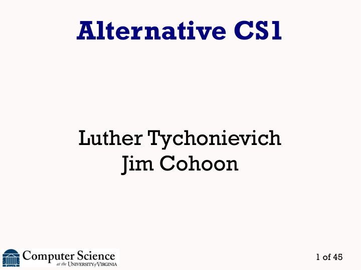 alternative cs1