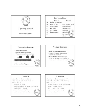 Too Much Pizza  Person A  Person B  3:00  Look in fridge. Pizza!  3:05  Leave for store.  Look in