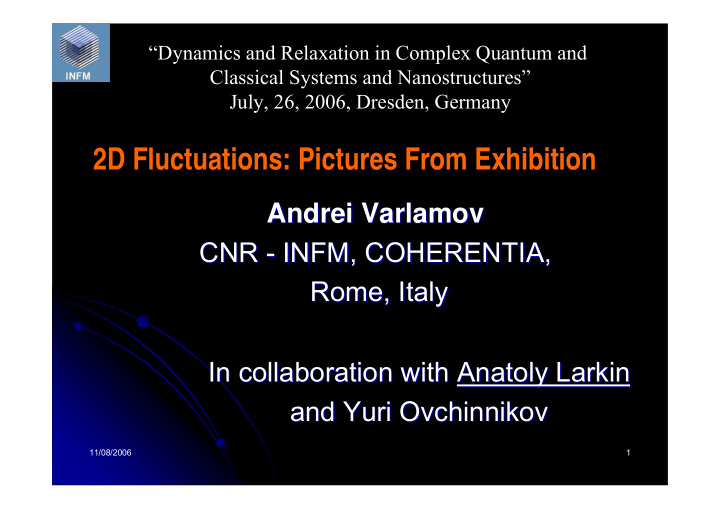 2d fluctuations pictures from exhibition
