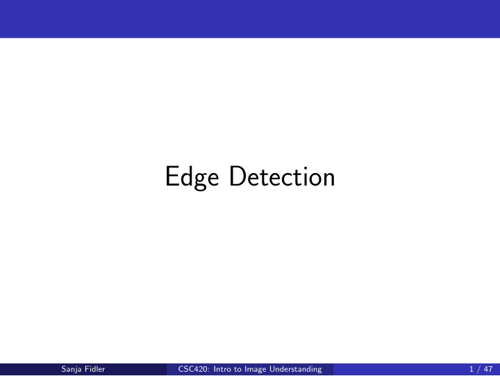 edge detection