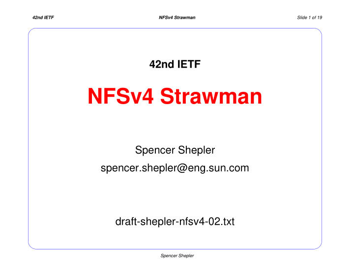 nfsv4 strawman