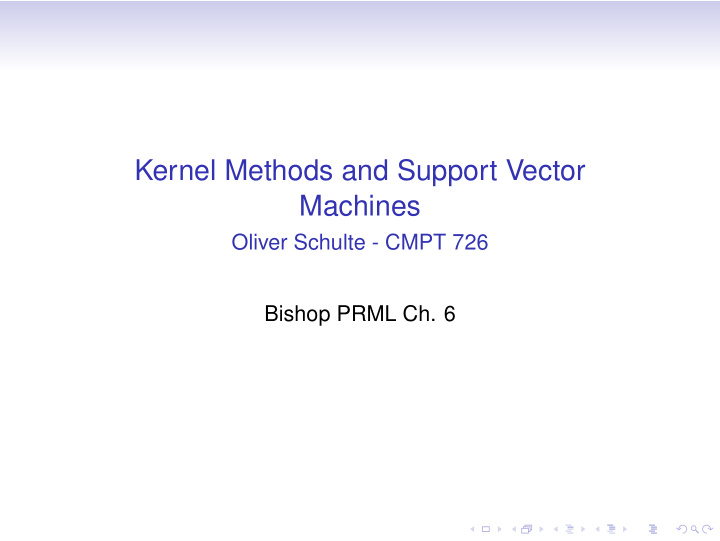 kernel methods and support vector machines