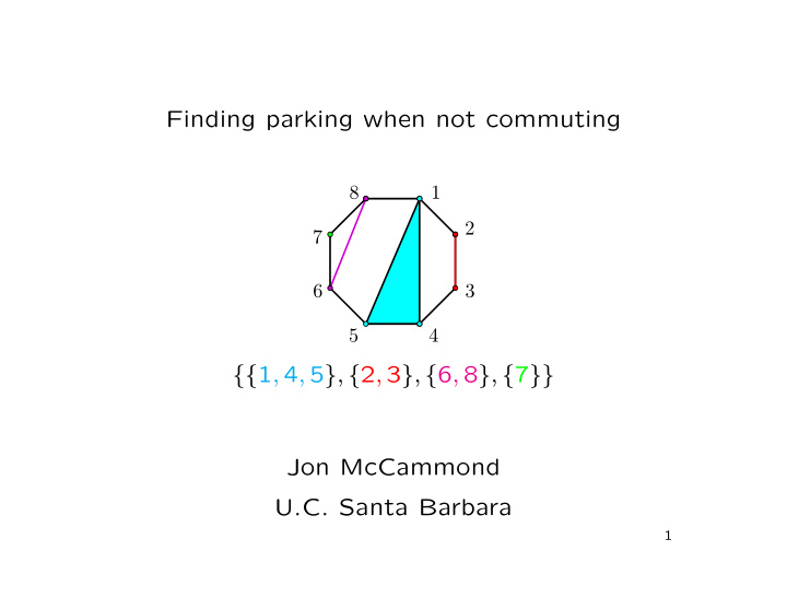 finding parking when not commuting