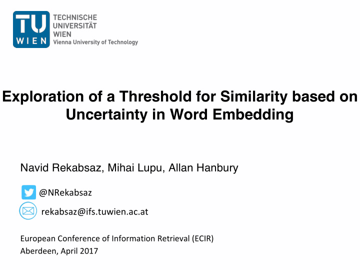 exploration of a threshold for similarity based on