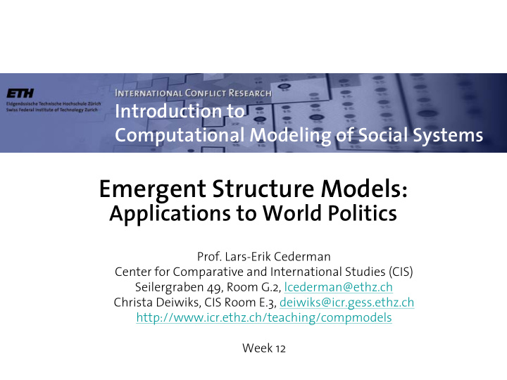 emergent structure models