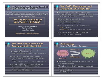 Tracking the Evolution of  Tracking the Evolution of  Tracking the Evolution of   Based on