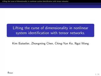 Lifting the curse of dimensionality in nonlinear  system identification with tensor networks.  Kim