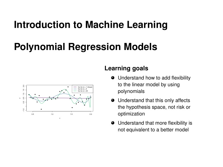 introduction to machine learning polynomial regression