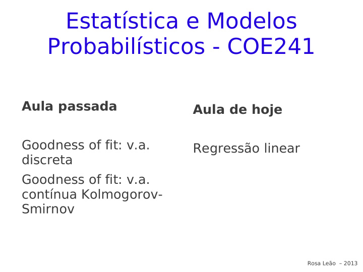 estat stica e modelos probabil sticos coe241