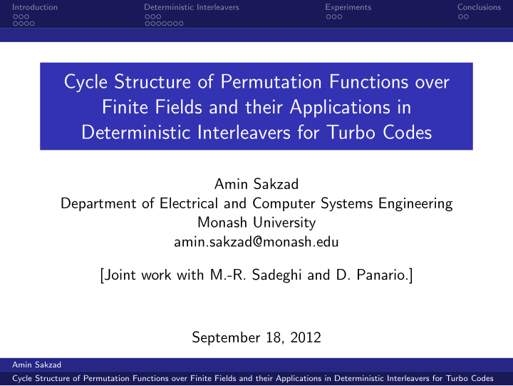cycle structure of permutation functions over finite