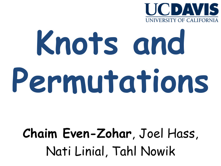 knots and permutations