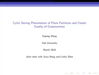Cyclic Sieving Phenomenon of Plane Partitions and Cluster  Duality of Grassmannian  Daping Weng