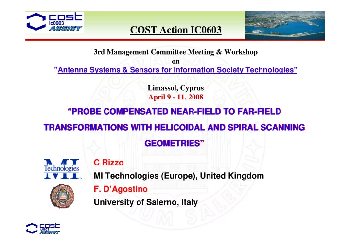 cost action ic0603
