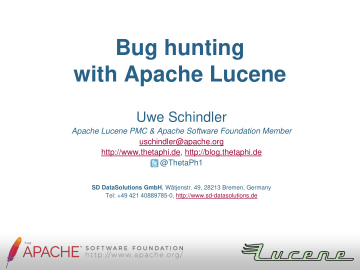 bug hunting with apache lucene