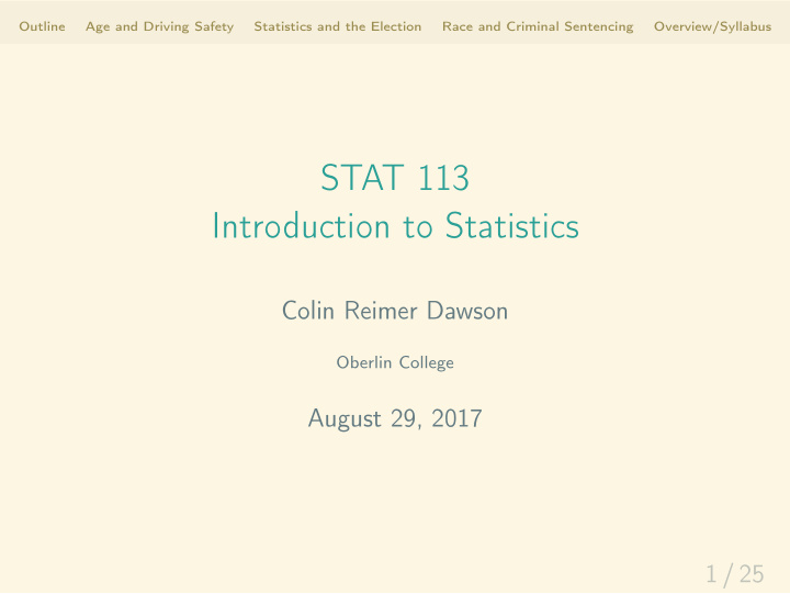 stat 113 introduction to statistics