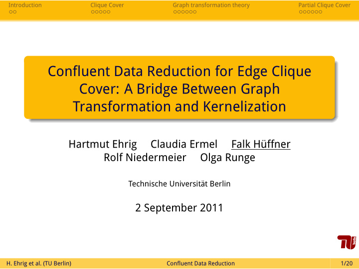 confluent data reduction for edge clique cover a bridge