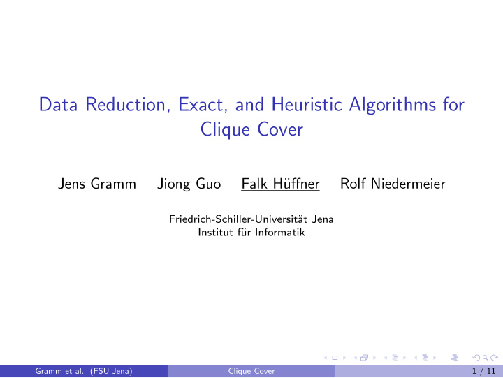 data reduction exact and heuristic algorithms for clique