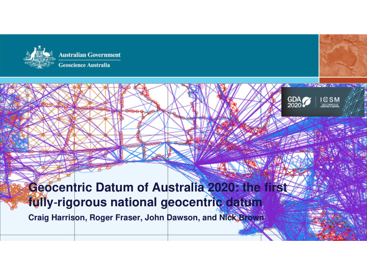 geocentric datum of australia 2020 the first fully