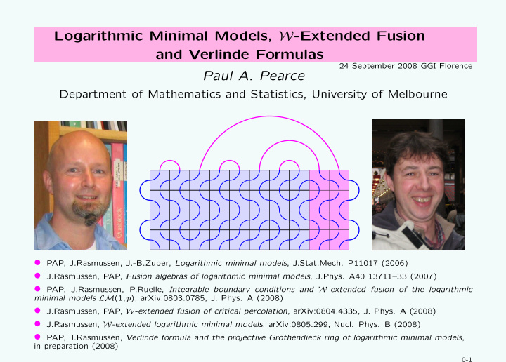logarithmic minimal models w extended fusion and verlinde