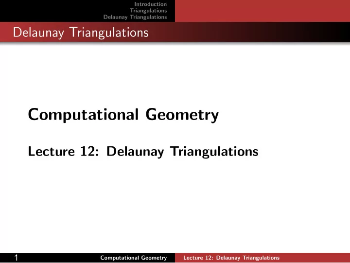 computational geometry