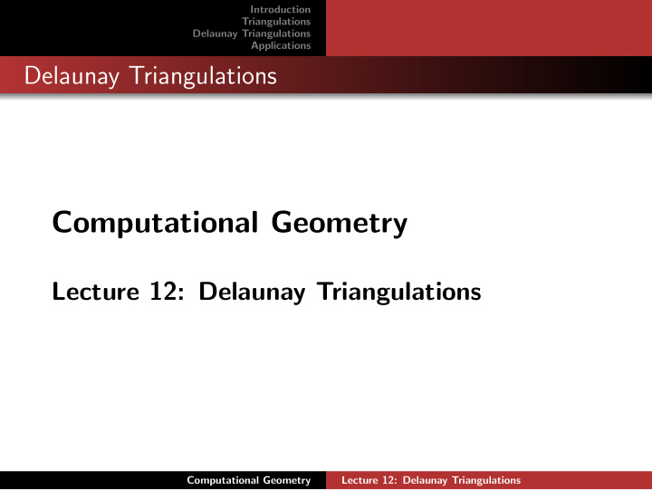 computational geometry