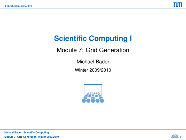 scientific computing i