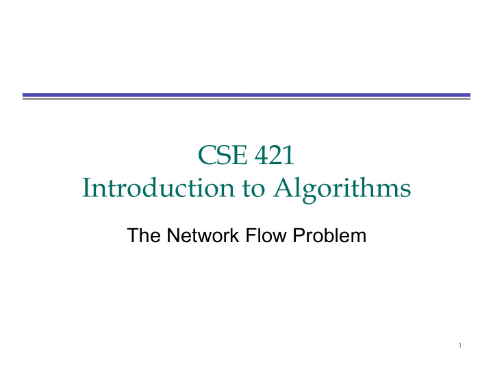 cse 421 introduction to algorithms