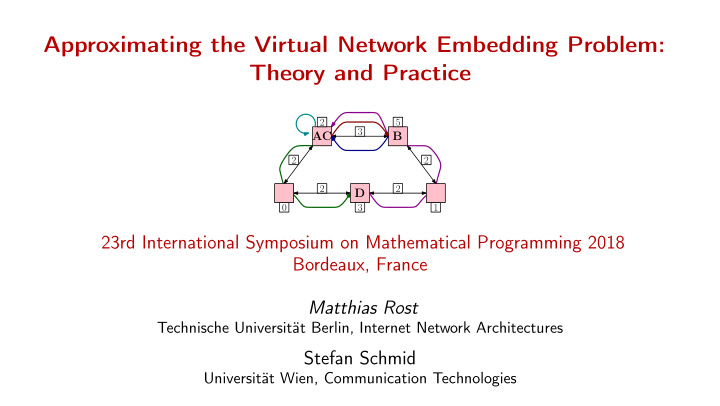 approximating the virtual network embedding problem