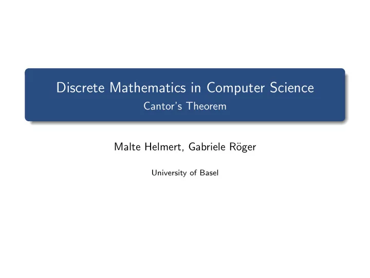 discrete mathematics in computer science