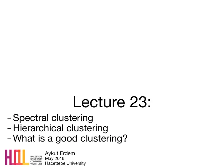 lecture 23