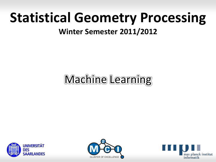 statistical geometry processing