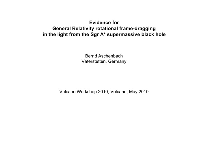 evidence for general relativity rotational frame dragging