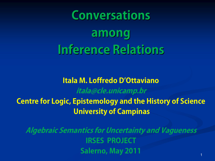 conversations conversations among among inference