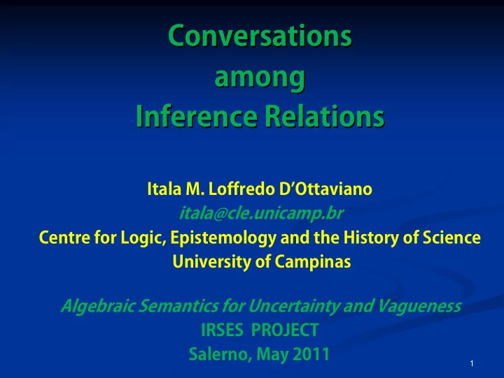 conversations conversations among among inference