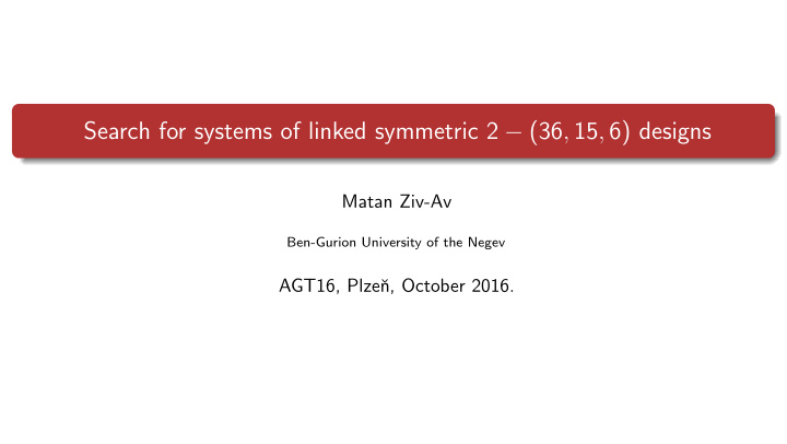 search for systems of linked symmetric 2 36 15 6 designs