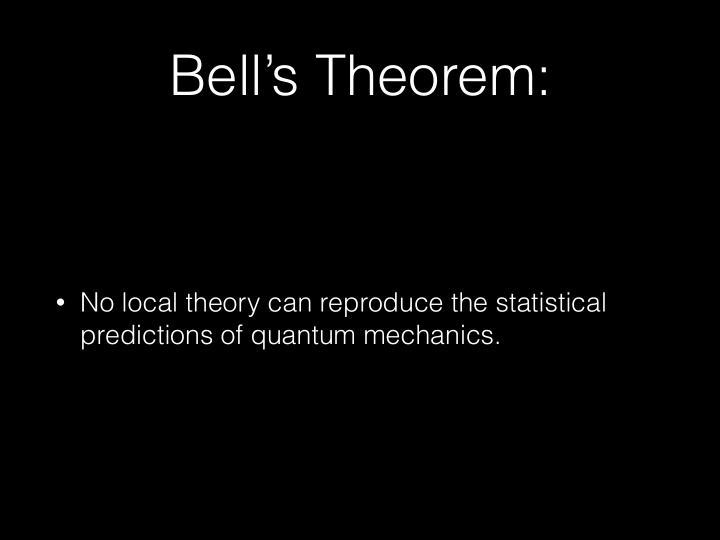 bell s theorem