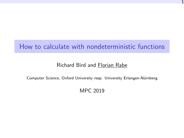 how to calculate with nondeterministic functions