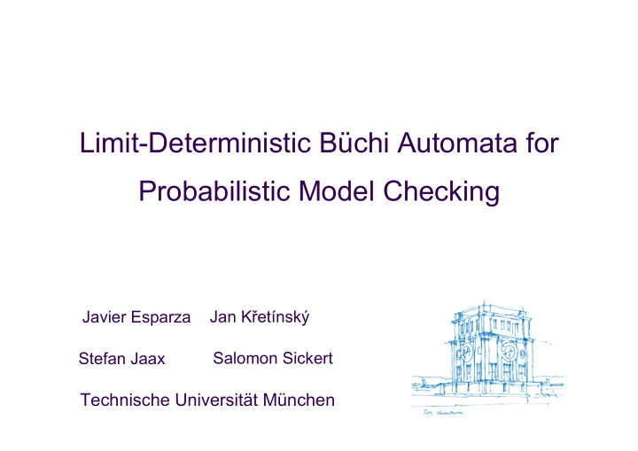 limit deterministic b chi automata for probabilistic