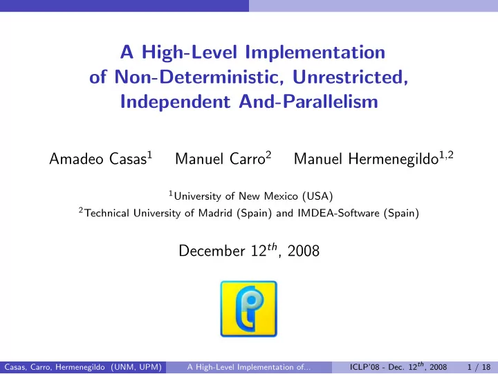 a high level implementation of non deterministic