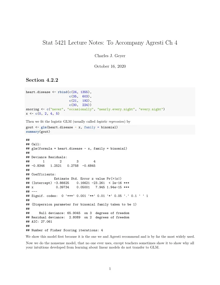 stat 5421 lecture notes to accompany agresti ch 4