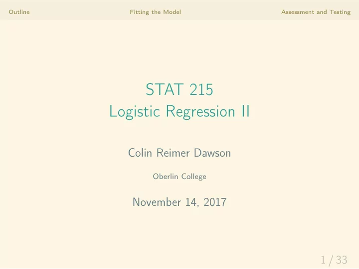stat 215 logistic regression ii