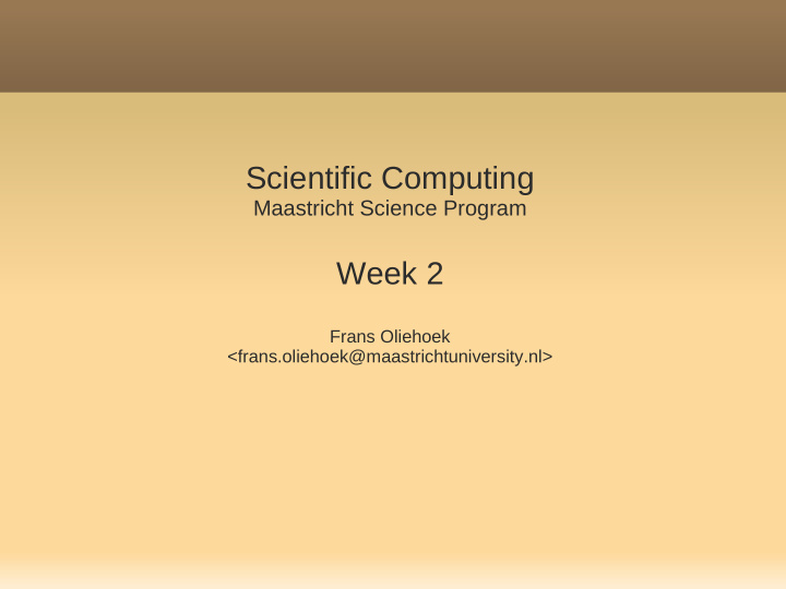 scientific computing