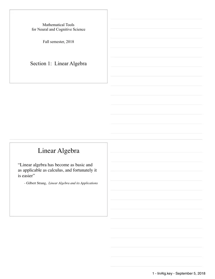 linear algebra